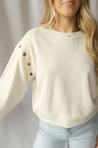 Z Supply Axel Grommet Sweatshirt, Sandstone