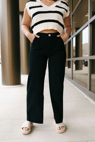 Cord Pants, Black *final sale*