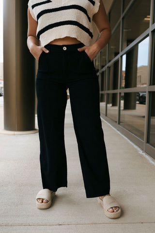 Cord Pants, Black *final sale*