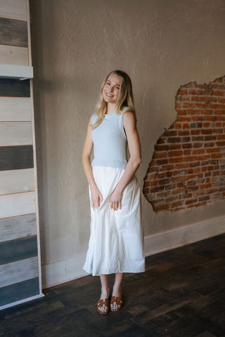 Charlotte Dress, Blue White