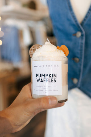 Pumpkin Waffles Dessert Candle