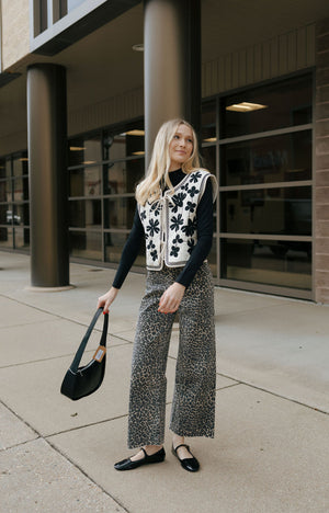 Embroidered Vest, Cream