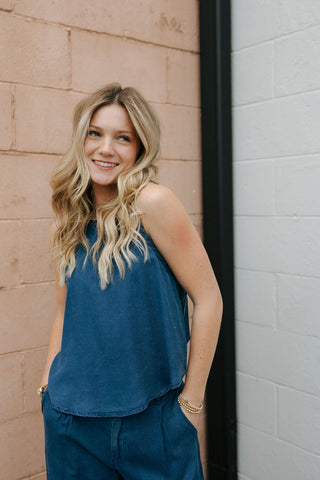 Dark Chambray Tank