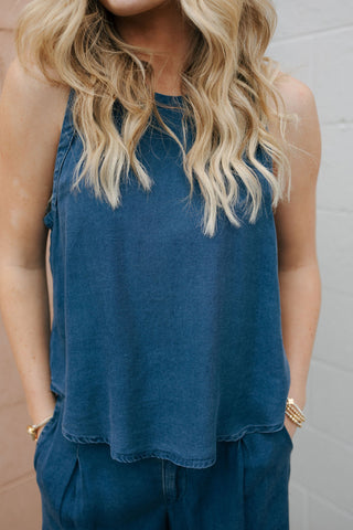 Dark Chambray Tank