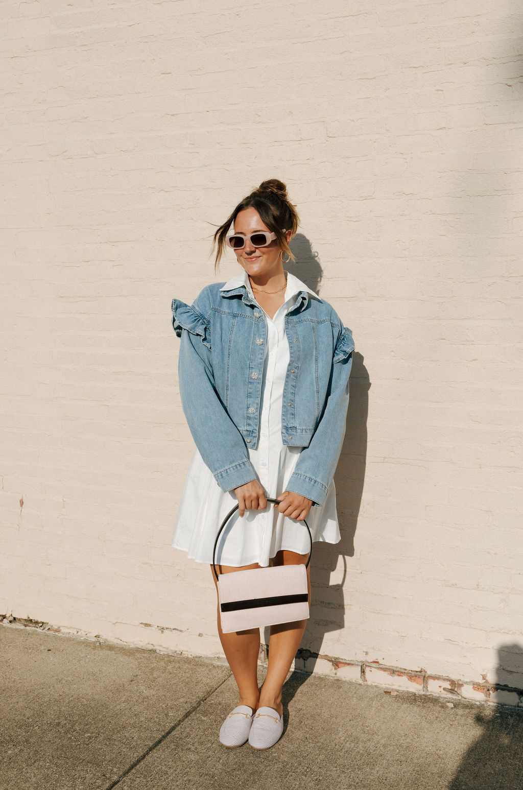 Ruffle Denim Jacket