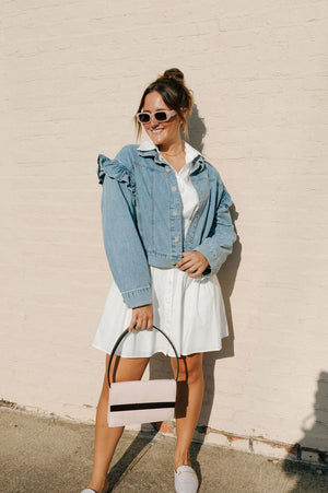 Ruffle Denim Jacket