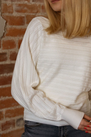 Dolman Sweater, White