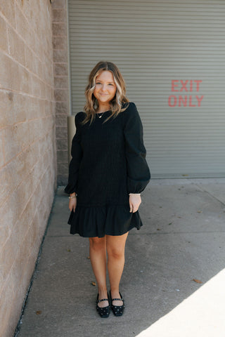 Smocked Black Dress *final sale*