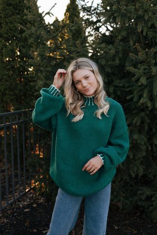 Stitched Sweater, Green