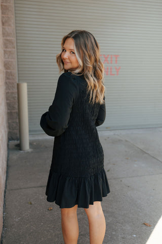 Smocked Black Dress *final sale*