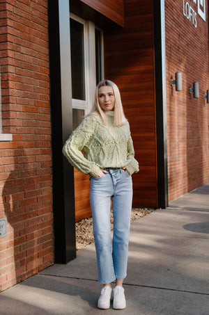 Sage Cableknit Sweater