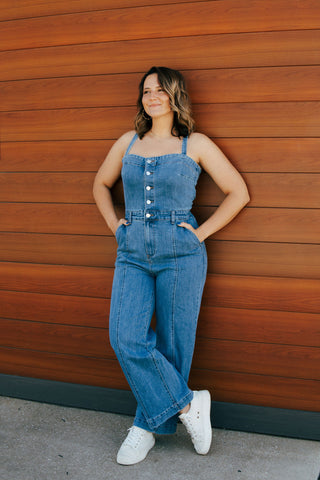 Corset Denim Jumpsuit *final sale*