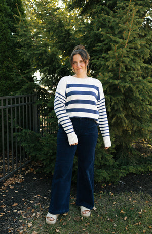 Navy Stripe Sweater