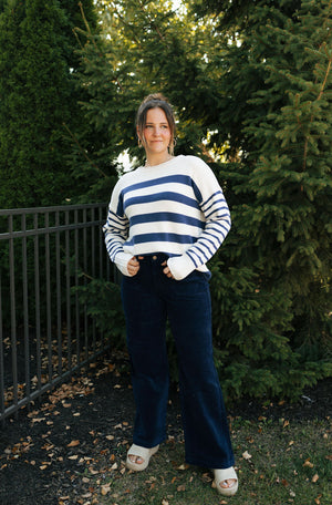 Navy Stripe Sweater