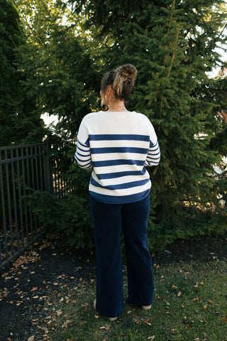 Navy Stripe Sweater *final sale