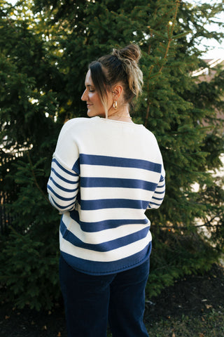 Navy Stripe Sweater *final sale