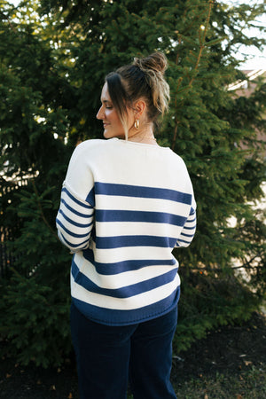 Navy Stripe Sweater