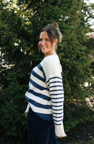 Navy Stripe Sweater *final sale