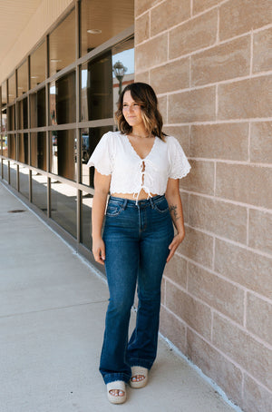 Eyelet Crop Top