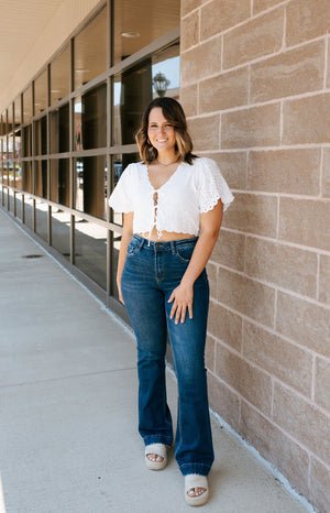 Eyelet Crop Top