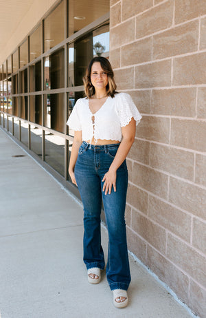 Eyelet Crop Top