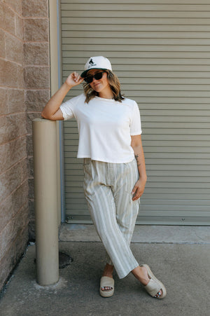 Stripe Pants, Olive