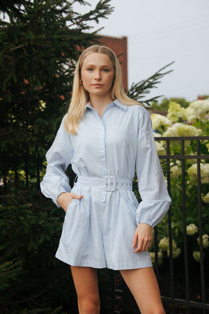 Stripe Belted Romper