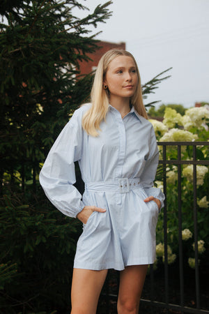 Stripe Belted Romper