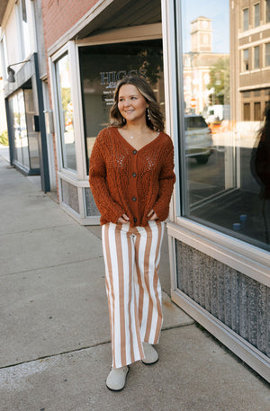 Rust Knit Cardigan