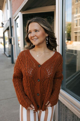 Rust Knit Cardigan