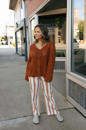 Rust Knit Cardigan