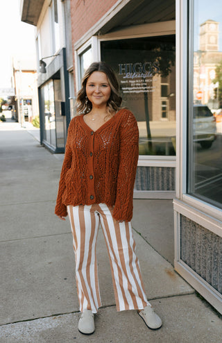 Rust Knit Cardigan