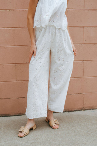 Sorrento Eyelet Pant, Sandstone by Z Supply *final sale