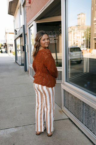 Rust Knit Cardigan