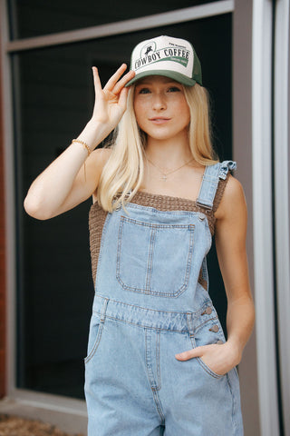 Ruffle Strap Overalls *final sale