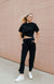 Sway Cropped Tee, Black by Z Supply