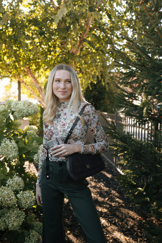 Mesh Floral Top, Cream