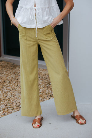 Cord Pants, Lemon Lime