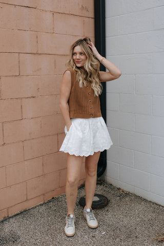 Crochet Skort, Ivory