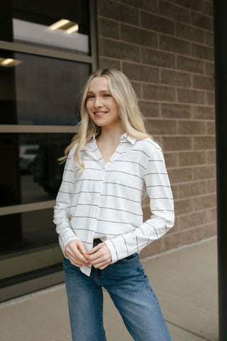 Rosanna Shirt, Ivory Black