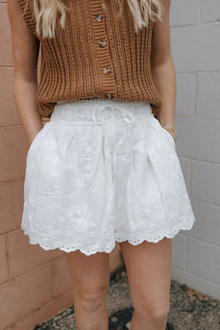 Crochet Skort, Ivory