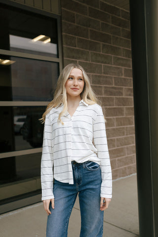 Rosanna Shirt, Ivory Black