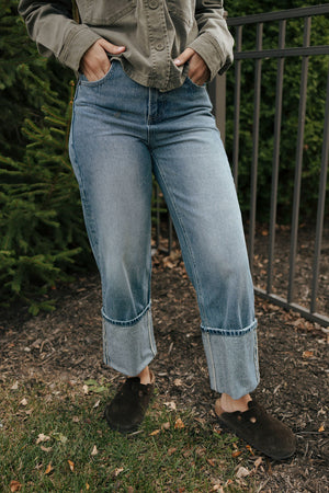 Cuffed Loose Denim