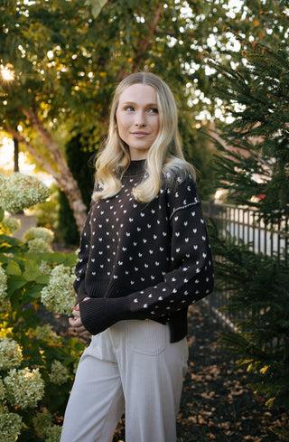 Patterned Sweater, Brown