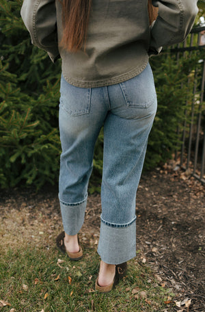 Cuffed Loose Denim