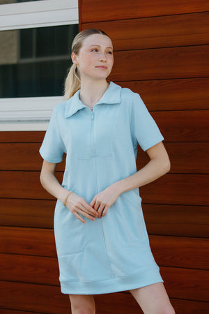 Short Sleeve Dress, Blue