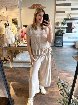 Good Feels Knit Set, Taupe - The Red Thread Boutique