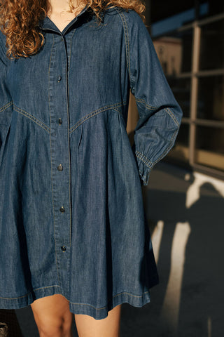 Denim Button Dress