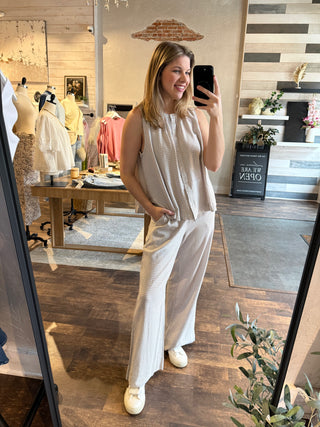 Caelis Tank, Sand Gingham