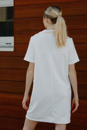 Short Sleeve Dress, White